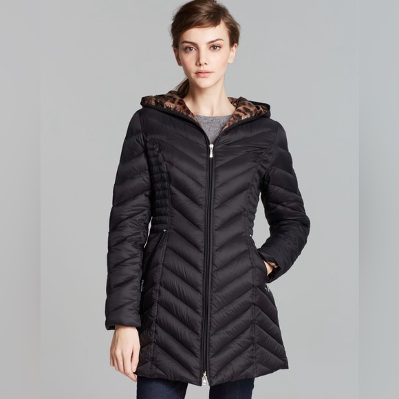 Laundry By Shelli Segal Down Puffer Jacket Lightweight Packable Black Size Med - Picture 1 of 10